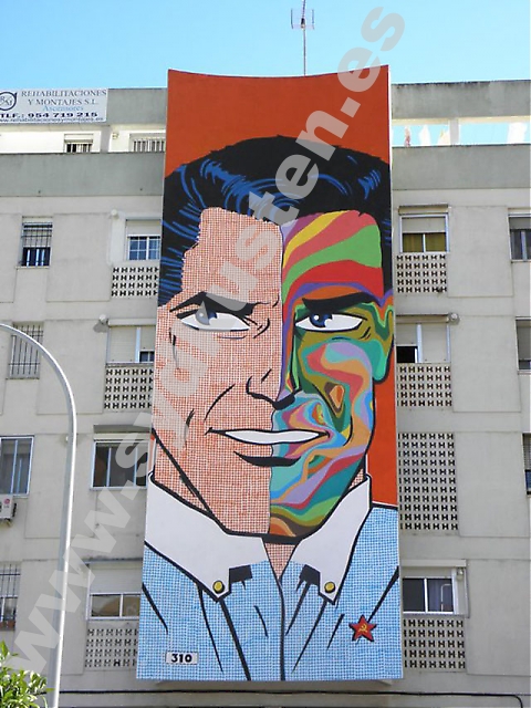 Polígono San Pablo i Sevilla har blivit ett jättelikt utomhusmuseum. Foto: Peter Claesson
